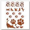 nbeads Stencil per gatti 29,7 × 21 cm, in PET per disegnare su legno, album fotografico, artigianato riutilizzabile, stencil da parete