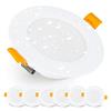 EMOS Faretti LED da Incasso per Cartongesso 5W / 500 Lumen | Soffitto IP54 per Interni ed Esterni | Set di 6 Incasso 4000k Bianco Naturale, Rotondi, Ultrasottili