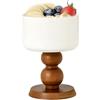 WDOPEN Ciotole per gelato in ceramica, calici da dessert, cereali, zuppe, riso, caramelle, piatto in legno per snack per la casa (marrone)