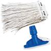 TAXON kit 3 pz ricambio mop cotone professionale a fascia gr. 350 + 1 pinza per mop Bianco