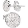 QUADRI - Orecchini Donna Argento 925 Pavè Zirconi - Idee Regalo Compleanno Anniversario per Lei - Gioielli Made in Italy - Orecchini da Donna Confezione Inclusa