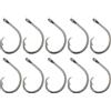 ECSiNG 10 Pezzi Ami Da Pesca 12/0 Ami Circolari Ami Da Pesca In Acqua Salata Gancio Per Big Game Per Tonno Halibut Bass Merluzzo Rivestimento In Nichel Nero