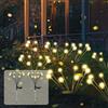 SCNNC Lampade Solari Lucciole, 8 LEDs Luci Solari da Esterno IP65 Impermeabile 2 Modalità Bianco Caldo, per Giardino e Balcone, 2 Pezzi