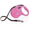 FLEXI GUINZAGLIO FLEXI NEW CLASSIC M ROSA. 5MT