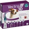 Vectra 3D antiparassitario per cani da 4 a 10kg 3 pipette