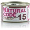 Natural code 15 pollo, verdure e fegato 85gr