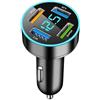 Wonvify Caricabatterie Auto USB 66W, 4 Porte Presa USB a Ricarica Rapida 12V con Voltmetro LED, Caricatore Accendisigari Rapido Universale