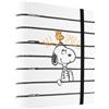 Grupo Erik: Raccoglitore A4 Snoopy Lazy Days, Raccoglitore a 4 anelli con elastico e copertina rigida in cartone, 32 x 27,5 cm, Cartella Portadocumenti A4, Snoopy Gadget