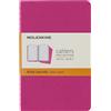 Moleskine Cahier Journal, Set 3 Quaderni con Pagine Bianche, Copertina in Cartoncino con Cucitura a Vista in Cotone, Colore Rosa Cinetico, 124 Pagine, Formato Pocket 9 x 14 cm