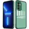 YUXING Cover per Samsung Galaxy A54 5G Custodia Trasparente con Pellicola Protettiva Lenti Morbida Ultra Sottile Antiurto Bumper Slim Case - Verde