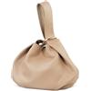 Hoxis Pochette da donna in morbida pelle vegana, con manico superiore, piccola borsa tote, Nude