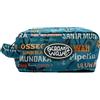 Ocean's Wave - Beauty case da bagno per oggetti grandi - Misure 10 x 23 x 12 cm - Beauty case da viaggio con 1 cerniera, 2 scomparti e maniglia laterale - Design Unisex, blu, Malibu - Blu