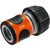 Gardena Acquastop Gardena da 19 mm (3/4 pollice): Raccordo ad innesto con acquastop, per l'estremità del tubo, Power-Grip, impugnature scanalate (18214-20)