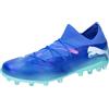 PUMA Future 7 Match MG, Soccer Shoe Unisex - Adulto, Bluemazing Puma White Electric Peppermint, 46 EU