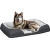 PawHut Lettino per Cani Taglia Grande Imbottito con Cuscino Rimovibile Lavabile, 120x80x22cm, Grigio Carbone