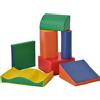 HOMCOM Set 7 Blocchi di Costruzioni Morbide per Bambini da 1-3 Anni per Casa e Scuola, Multicolore