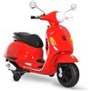 HOMCOM Moto Elettrica per Bambini Design Vespa, Batteria 6V con Suoni e Luci, Età 3-6 Anni, Rosso