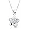 Elli Collana con Pendente da Donna in Argento 925 con Diamante Bianco, Taglio Brillante