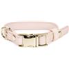 Record - Collare per Cani London- Realizzato in Similpelle - Con Fibbia in Metallo e Anello d'Aggancio in Metallo - Taglia XS - 1,5 cm - Circonferenza 28-38 cm - Colore Rosa