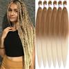 Xusuperb Extension per capelli lunghi, 27/613 Ombre Blonde 30 pollici, Easy Braids, biondo miele, capelli sintetici da intrecciare, 6 confezioni di tr