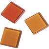 Rayher Mosaico in Acrilico, Trasparente, 1 x 1 cm, Circa 205 Pezzi, Confezione da 50 g, Mix di argance, quadrate, in plastica, Mosaico in plastica Traslucido, 14540210