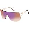 Carrera Occhiali da Sole 3006/S GOLD COPPER/BROWN SHADED BLUE MIRROR 99/1/110 donna