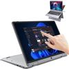 OUZRS Notebook 16GB DDR4 256GB SSD, Win 11 Pro Celeron 2.8Ghz, Computer Portatile Touch Screen 12 Pollici FHD, 1366x800 IPS, Laptop Mini HDMI, 2.4G/5G WiFi, BT 5.0, PC Portatile in offerta Mouse, Argento