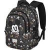 Disney Topolino Looks-Zaino Running PLUS, Nero, 34 x 46 cm, Capacità 32 L