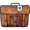 Fatto a mano Borsa messenger marrone vintage in pelle Bull Hide 100% tracolla borsa per la...