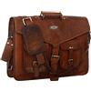 Fatto a mano Borsa valigia uomo fatta a mano in pelle Gvb vintage 18" per laptop borsa mes...