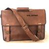 Fatto a mano Borsa a tracolla da uomo in pelle di innesto rigida vintage per laptop messen...