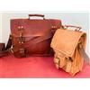 Fatto a mano Mini borsa vintage in vera pelle marrone messenger tracolla per laptop senza ...