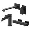 DEGHI Set miscelatore lavabo a muro canna 25 e bidet con esterno doccia termostatico nero - Iota