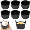 SKIKHN Stampi per Muffin in Silicone, 6 pezzi Stampi per Uova in Camicia, Pirottini per Friggitrice ad Aria, Pirottini Muffin Riutilizzabili, Accessori per Friggitrice ad Aria per Budini, Cupcake