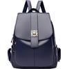 NICOLE & DORIS Zaino da Donna alla Moda Zaino Antifurto Borsa Zaino Pelle PU Impermeabile Zainetto Casual Daypack Zainetti con Patta per Uscire Scuola Viaggi e Ufficio Blu