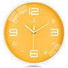 Lafocuse 30cm Orologio da Parete Giallo Silenzioso Moderno, Grande Numeri 3D Facile da Leggere, Orologio da Cucina senza Ticchettio per Camera da Letto Soggiorno Ufficio