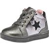 Chicco Sneaker con zip laterale e stringhe, Bambina e ragazza, Grigio, 27, Designed in Italy