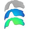 EZReplace Lenti di ricambio per occhiali da sole Oakley Radar EV Path XS OJ9001 (lenti polarizzate) - Adatto per Oakley Radar EV Path XS (metallo argento+blu ghiaccio+verde primavera), Metallo