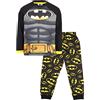 BATMAN - Pigiama per bambini - Pigiama nero a maniche lunghe Costume Design - 100% cotone Sleepwear - Prodotto ufficiale, Nero , 4-5 Years