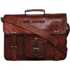 Fatto a mano Borsa messenger vintage in vera pelle 18" valigia uomo valigetta tracolla laptop