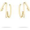 Echtzeit Orecchini a cerchio EJ-0043-E-22 IP oro, 2,2 cm, Acciaio inossidabile, Nessuna pietra preziosa
