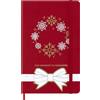 Moleskine Taccuini Natalizi, Taccuino a Righe, Copertina Rigida e Chiusura Elastica, Ideale come Regalo di Natale, Colore Rosso, Formato Large 13 x 21 cm