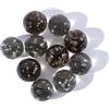 Generic 10 palline di vetro luminose, color crema, per giocare, flipper, bestiame, piccole biglie, giocattoli rimbalzanti (grigio)