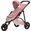 Götz 3403369 Soft Mood Passeggino 3 Ruote Pieghevole per Bambole | accessori per bambole bebè taglia S/M/L 30-48 cm, bambole in piedi taglia XS/XM/XL 27-50 cm, altezza manico circa 54 cm
