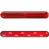 evermotor Confezione da 2 Mini 100 x 13 x 7 mm Moto Bicicletta E4 Catarifrangente Rosso Catarifrangente Posteriore Autoadesivo Cat's Eye Multifunzione Scooter E-Approved