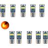 YOUNLEN T10 W5W LED (Giallo),Canbus Senza Error,12V,369LM, 2.1W,18SMD 2016 Chip, Luci Interne Per Auto,Luci Interne a LED Per Auto,Plafoniera Aspettare (10 Pezzi)