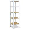 shelfplaza® 180x50x50cm HOME Scaffale metallo per carichi pesanti bianco con 5 ripiani con 175kg capacità di carico/Scaffali in metallo per garage come scaffali per ripostiglio o officina