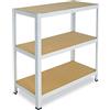 shelfplaza® 100x50x40cm HOME Scaffale metallo per carichi pesanti bianco con 3 ripiani con 175kg capacità di carico/Scaffali in metallo per garage come scaffali per ripostiglio o officina