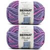 Bernat Blanket Extra Purple Sunset Yarn - 2 confezioni da 300 g - poliestere - # 7 Jumbo - 90 metri - per lavoro a maglia, uncinetto, artigianato e amigurumi