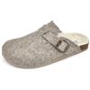JOMIX Ciabatte Donna Invernali Sabot con Pelo Calde Pantofole Eleganti Ragazza Punta Chiusa con Pelliccia Sintetica ES2406 Nero, 39
